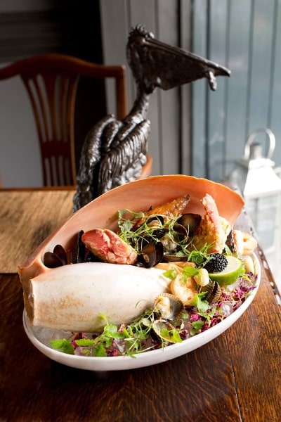 Orchestral of Seafood of closeup
